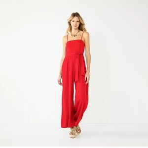 NWT Nine West Red Jumpsuit